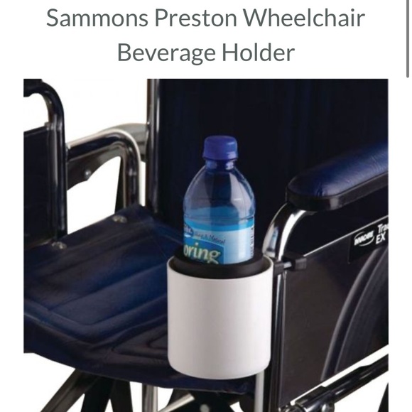 Wheelchair beverage holder, desk, arm, black - Picture 1 of 4
